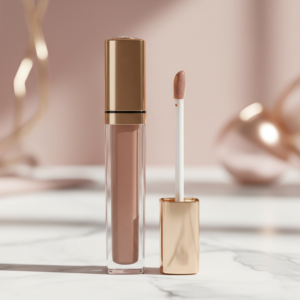 Blush taupe nude lip gloss