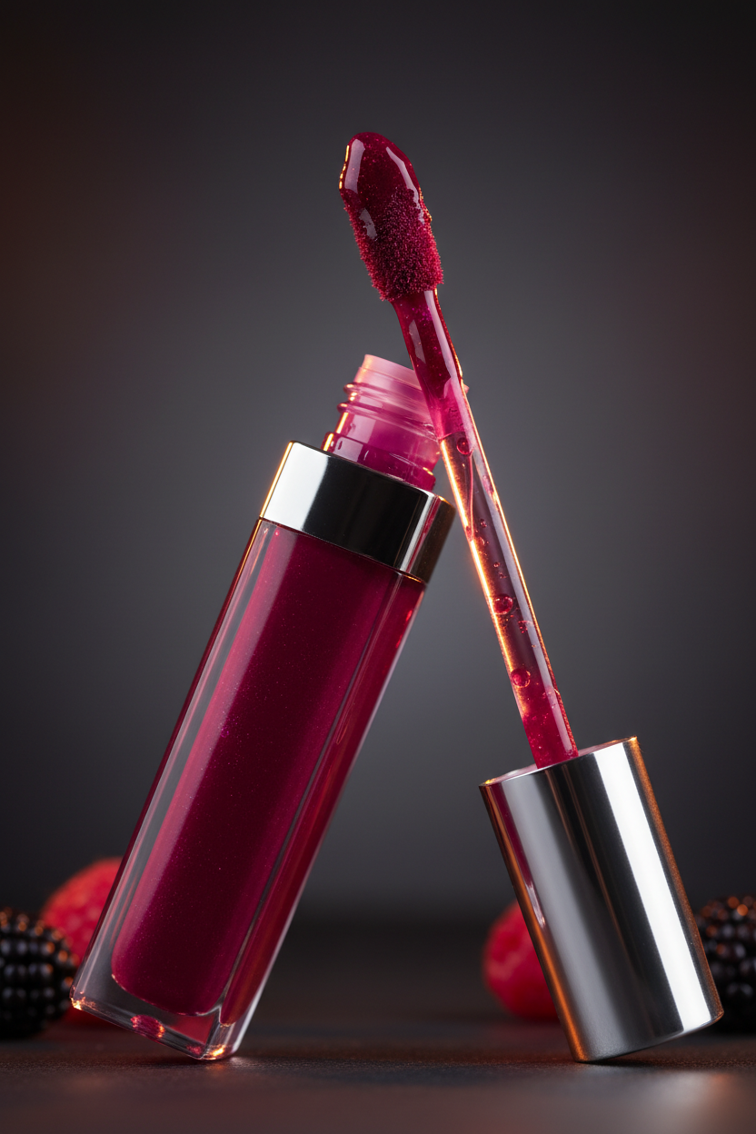 Luxe berry high-shine gloss