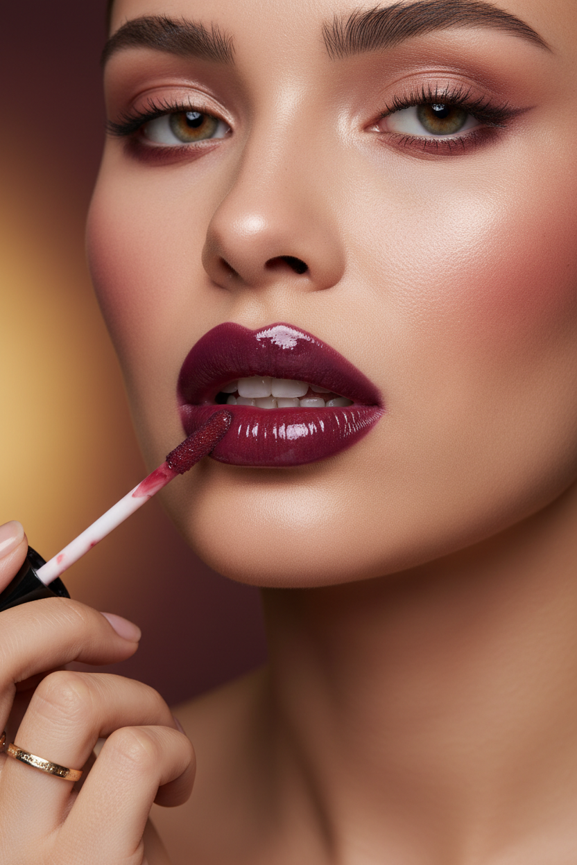 Luxe berry high-shine gloss