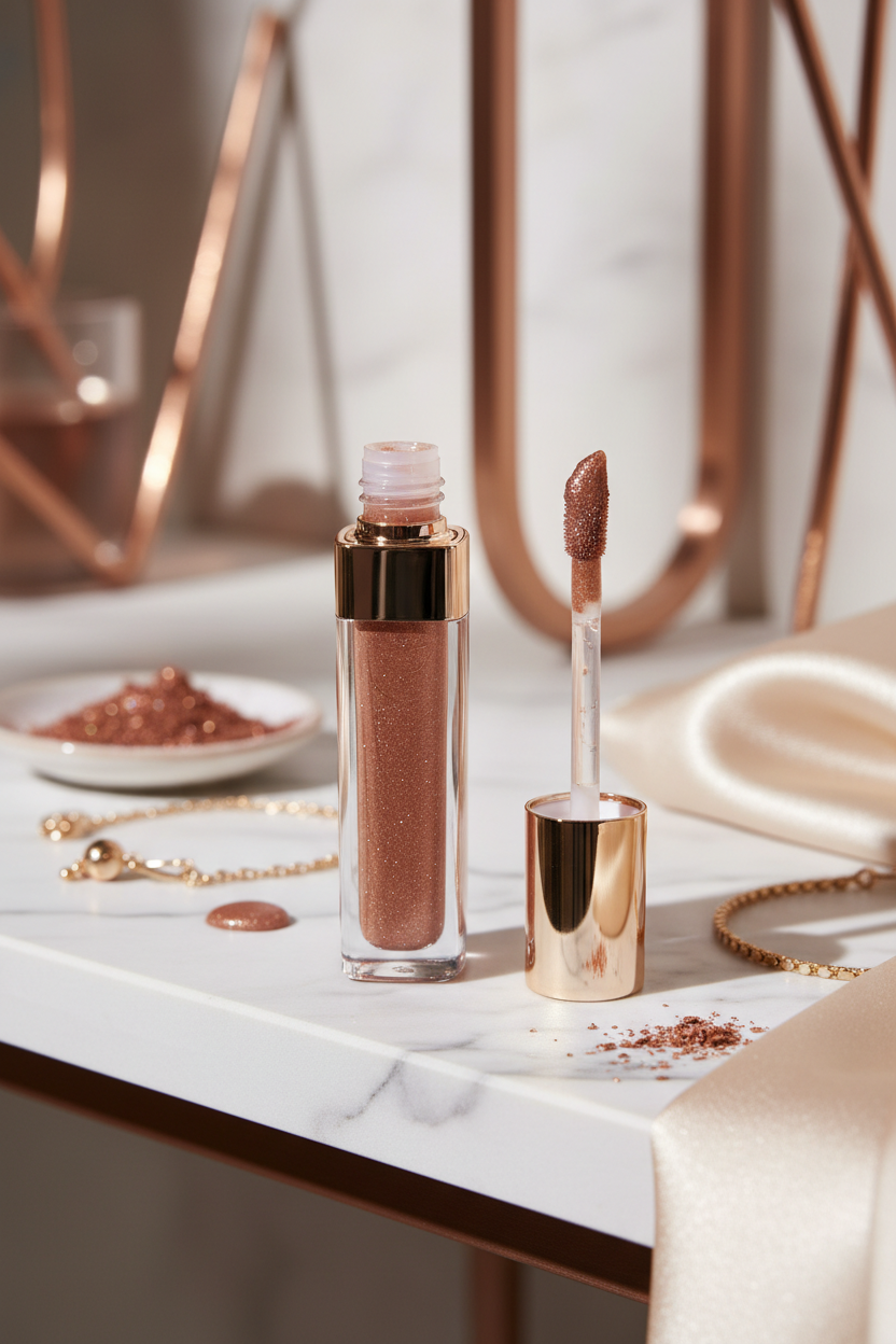 Champagne bronze luminous gloss